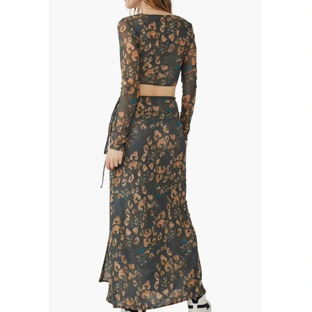 Free People Supernova Animal Print Skirt And Top Set - Picture 16 of 16